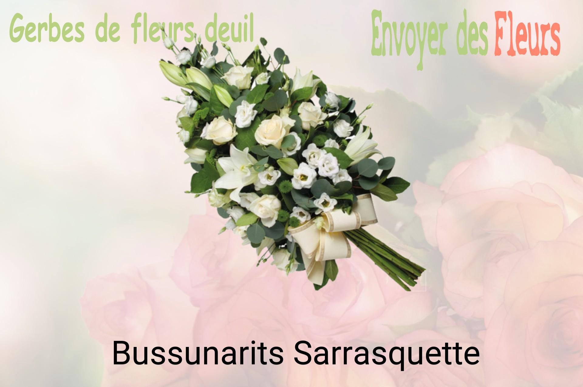 Gerbe de fleurs de deuil livrée à Bussunarits-Sarrasquette